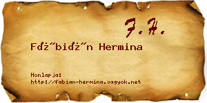 Fábián Hermina névjegykártya
