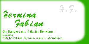 hermina fabian business card