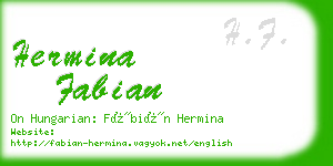 hermina fabian business card